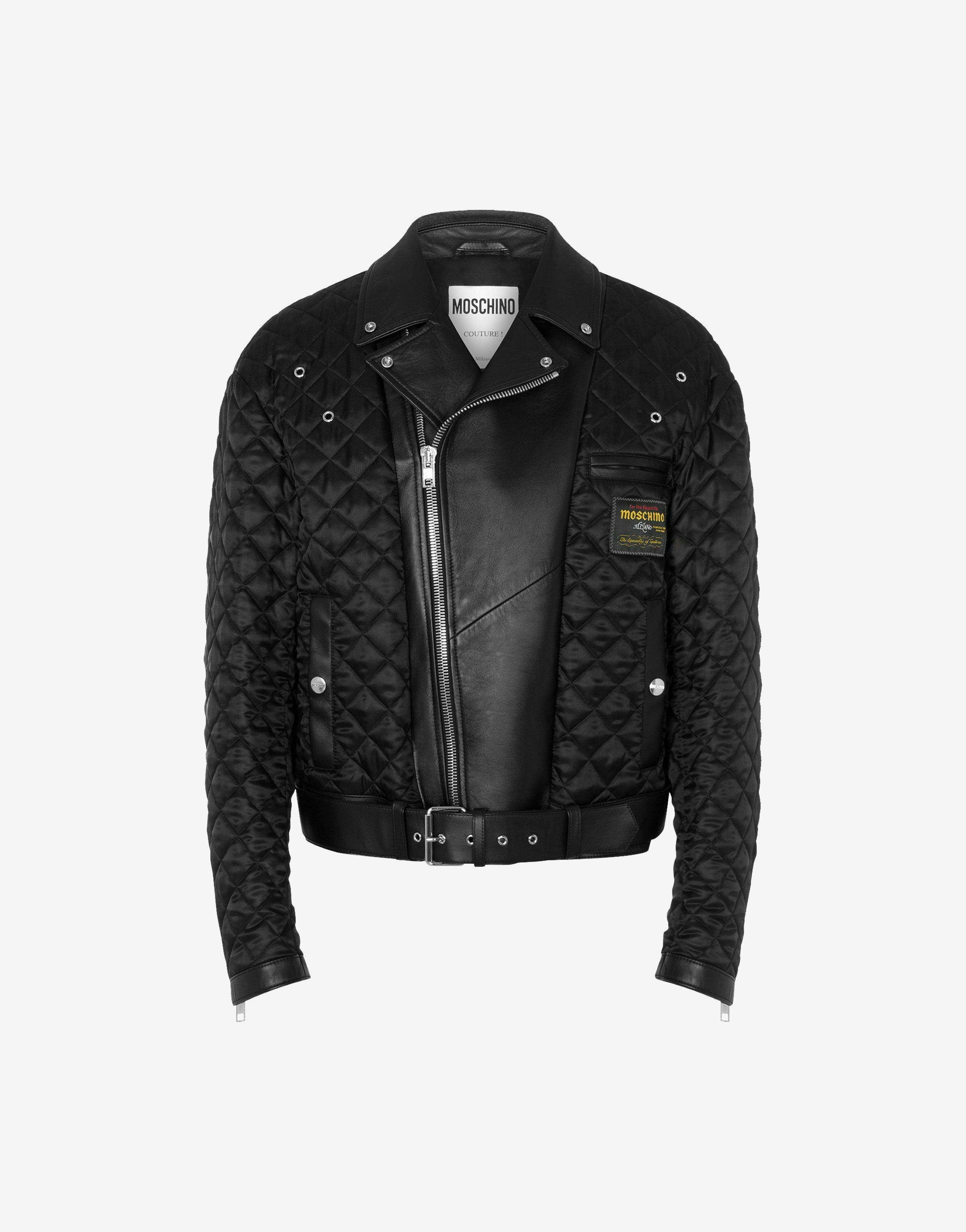 Balmain nappa discount leather biker jacket