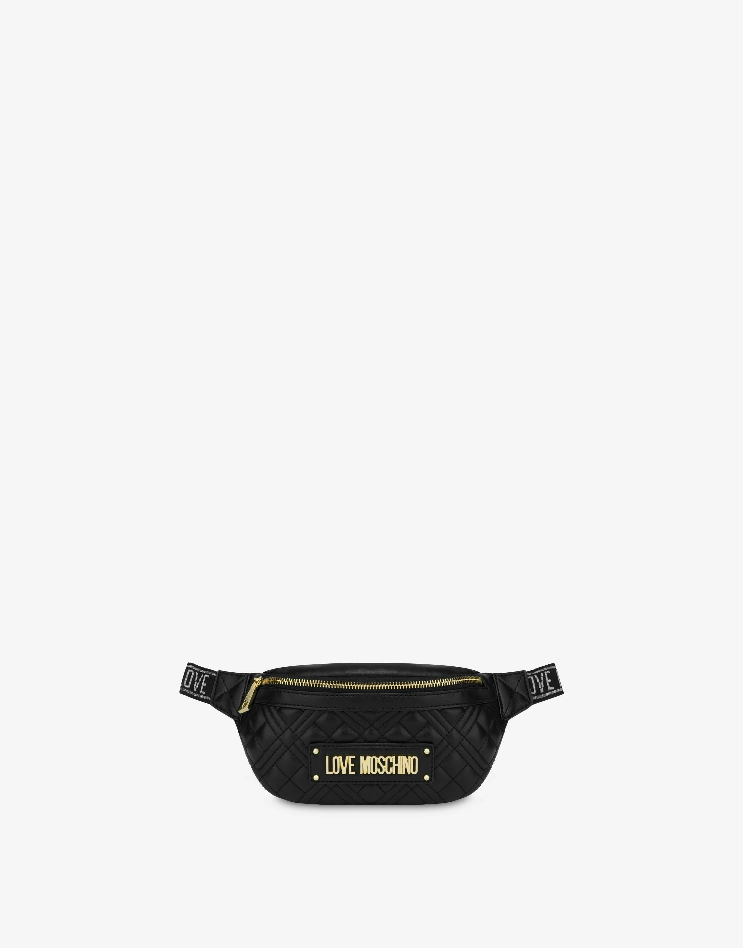 Eco friendly belt bag with logo Moschino Official Store