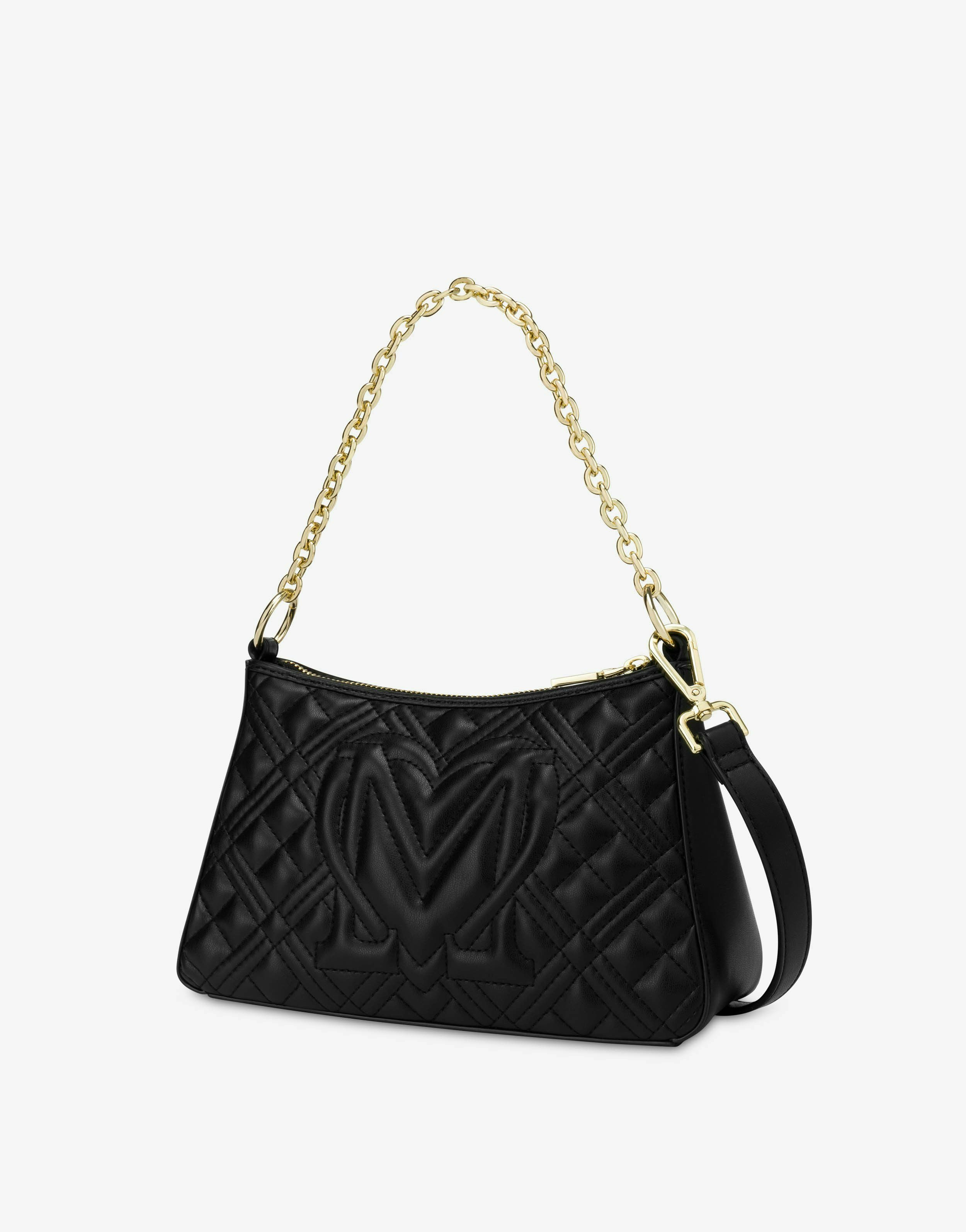 Shiny Quilted Hobo bag  Moschino Official Store