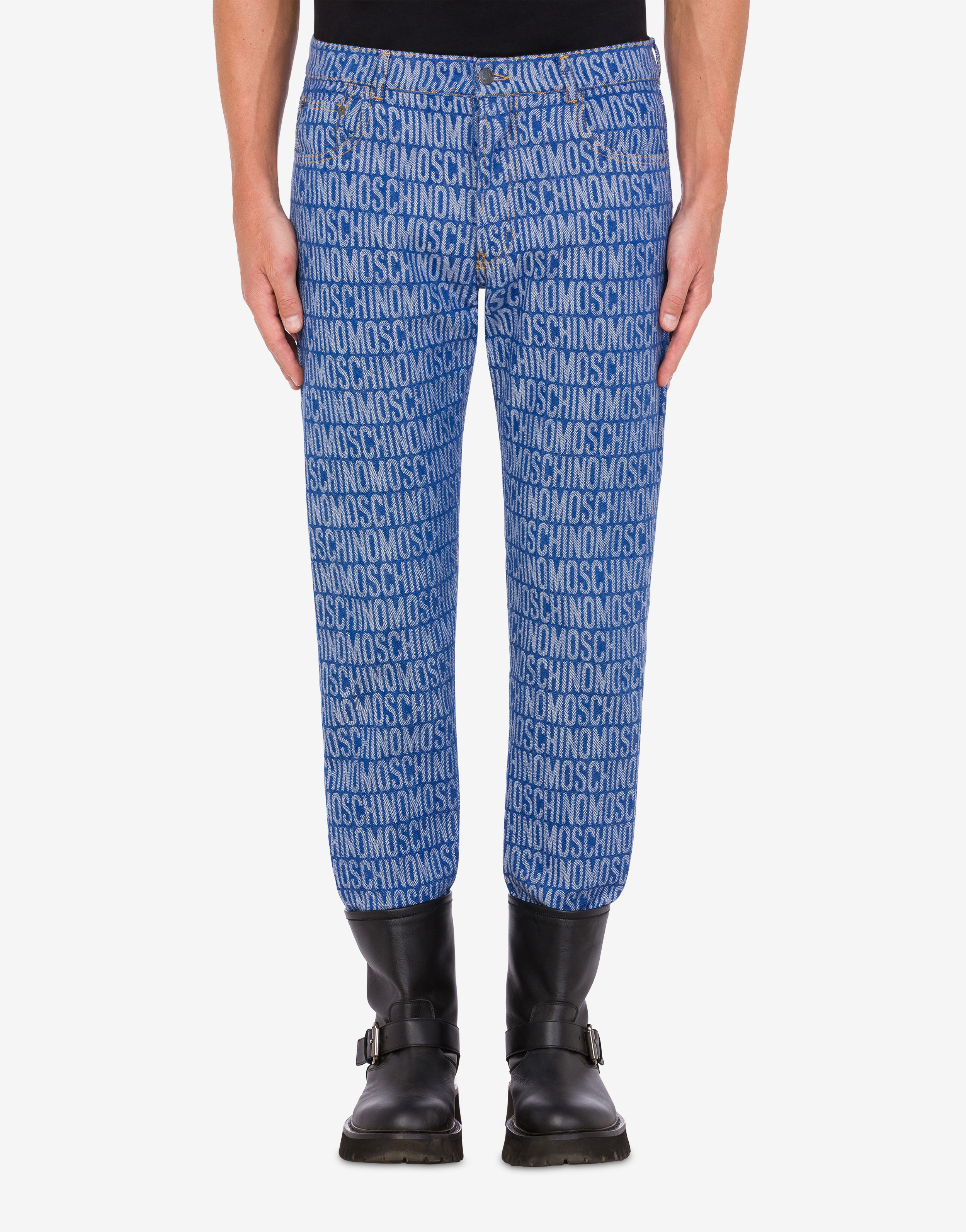 1990s-2000s MOSCHINO JEANS Star Print Low Waist Pants