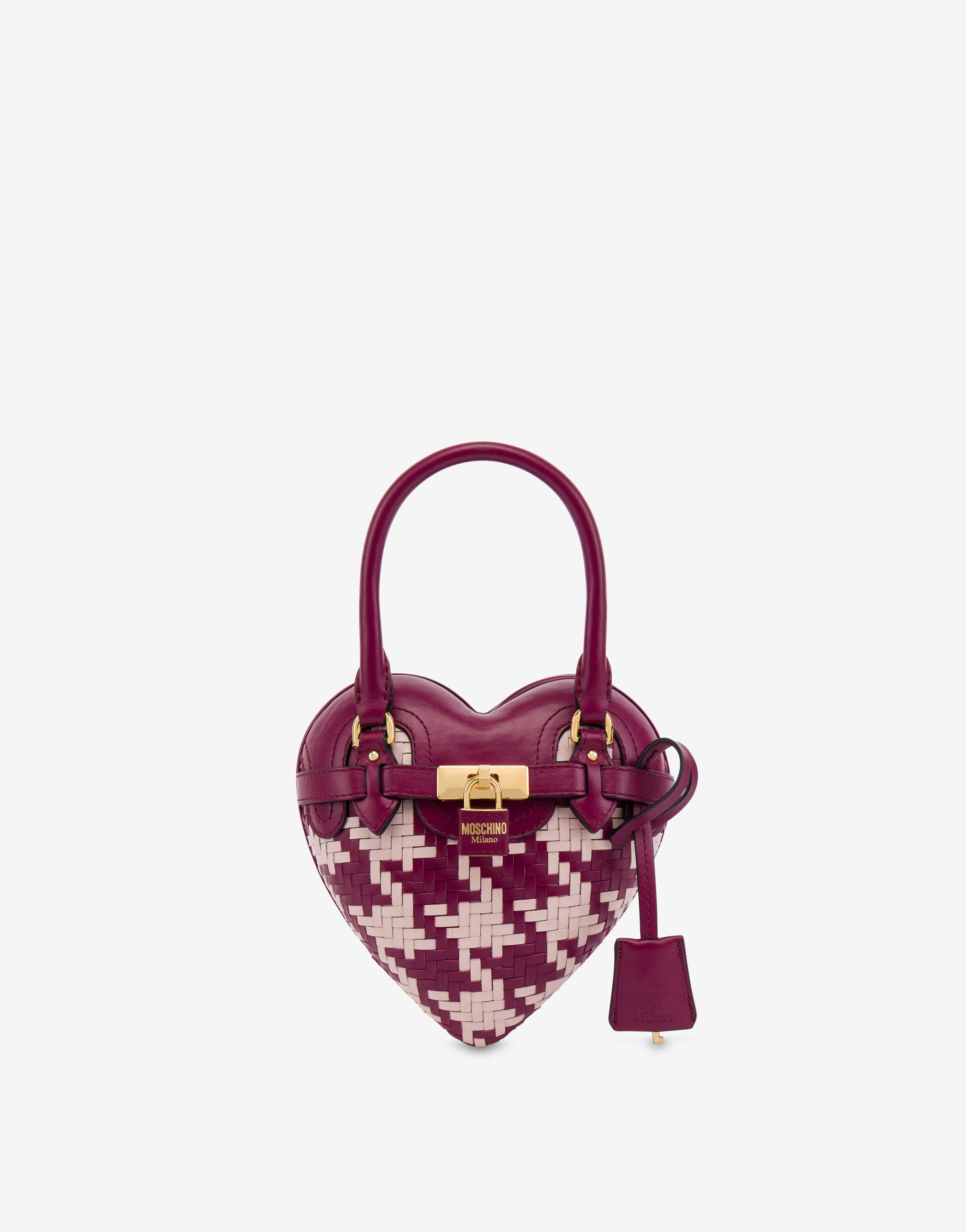 Houndstooth Moschino Heartbeat Bag | Moschino Official Store