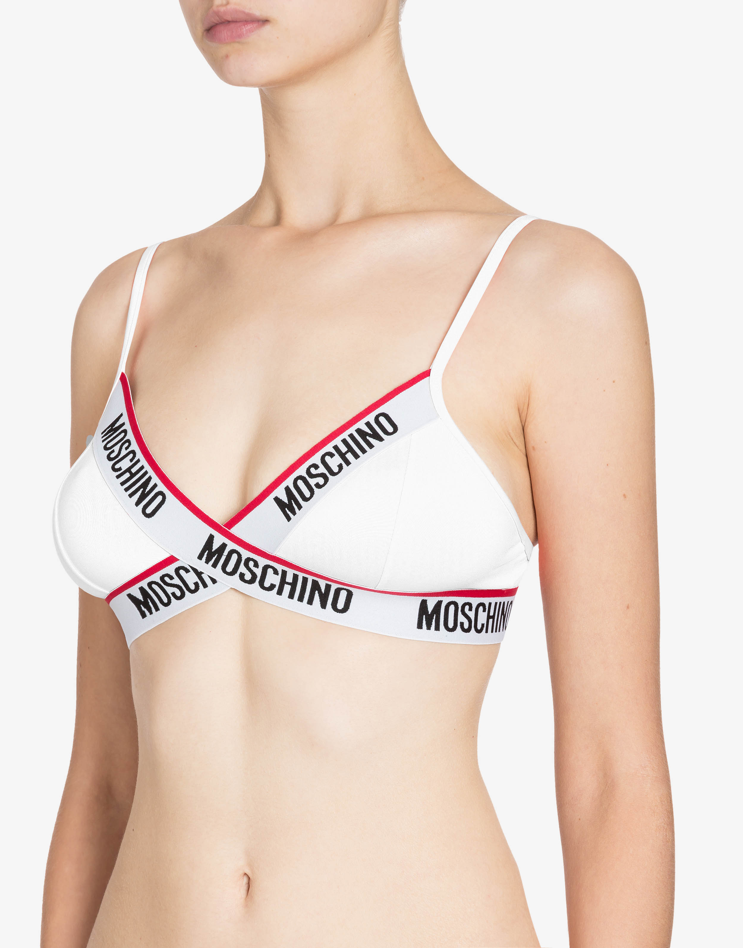 Moschino Gymnast-print Thong in Pink
