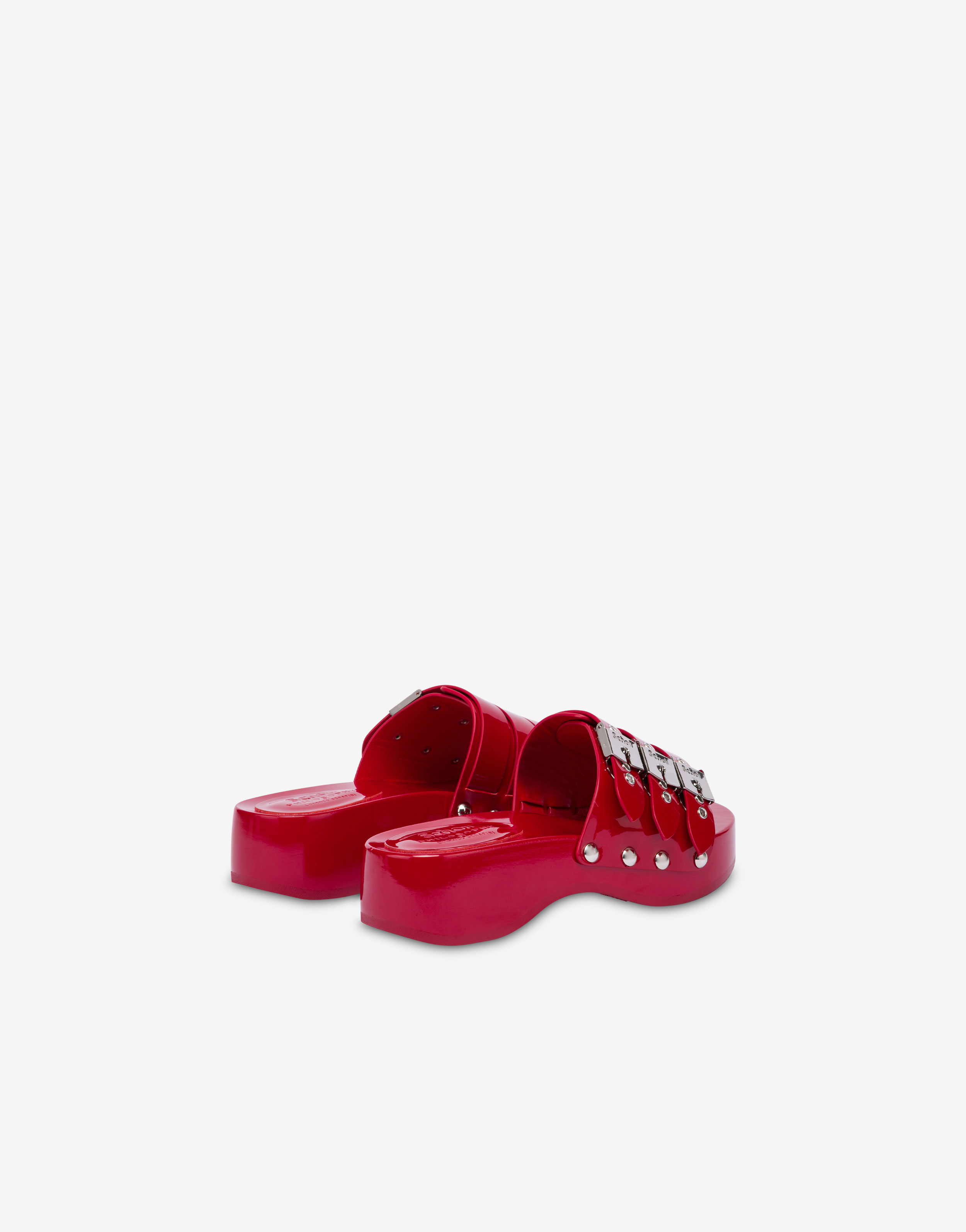 Philosophy x Scholl patent leather clog