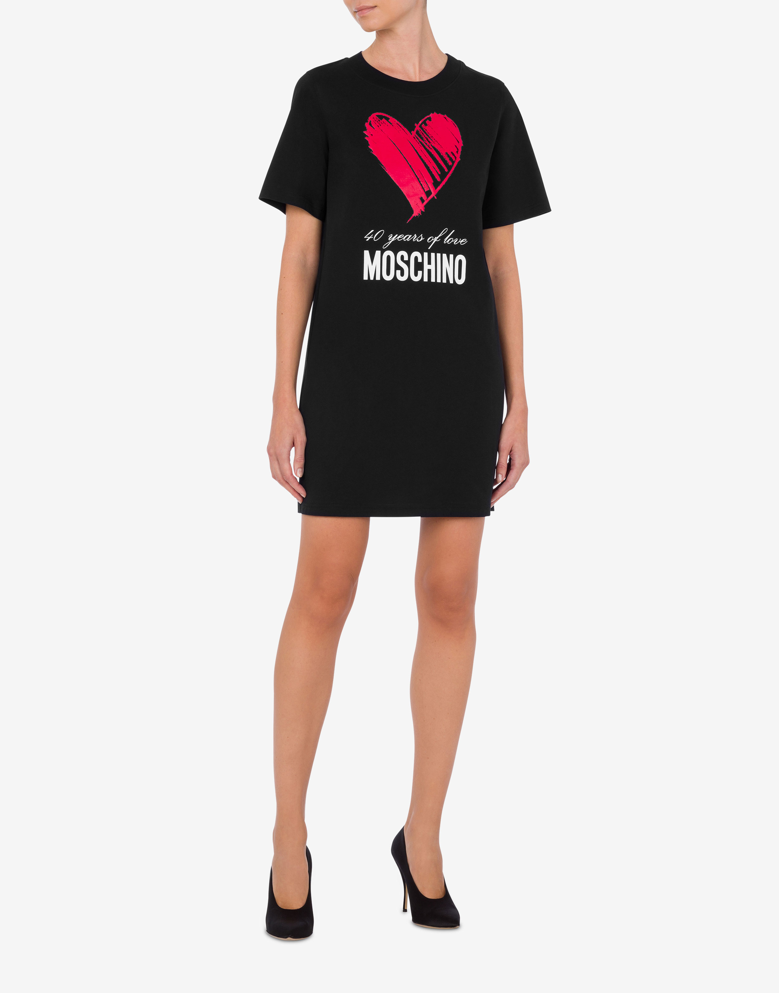 Moschino Nothing To Wear Sequin Shirt Dress in White