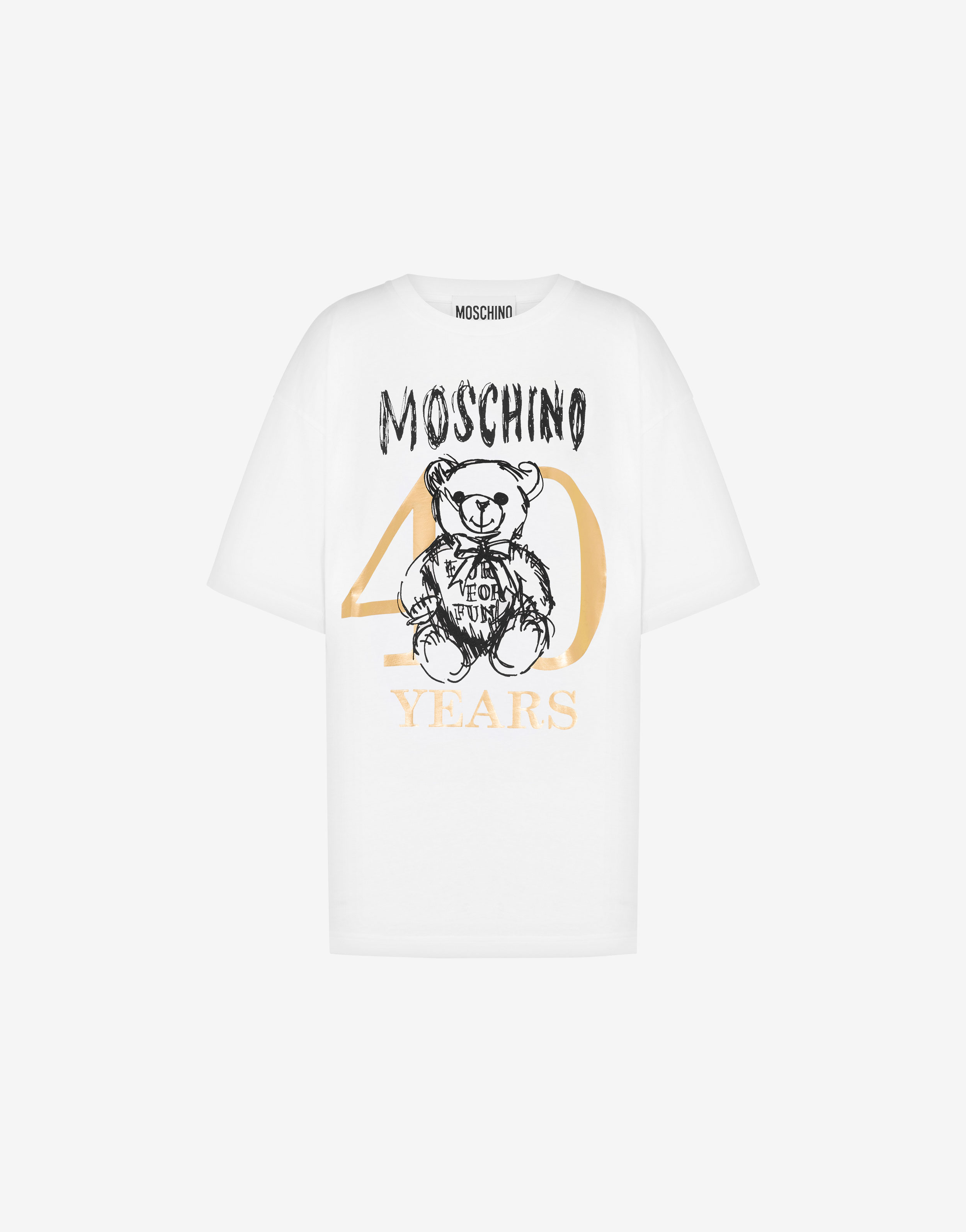 Moschino Ladies Teddy Bear T-shirt Dress, Brand Size 38 (US Size 4) V 0454  0465 1555 - Apparel - Jomashop