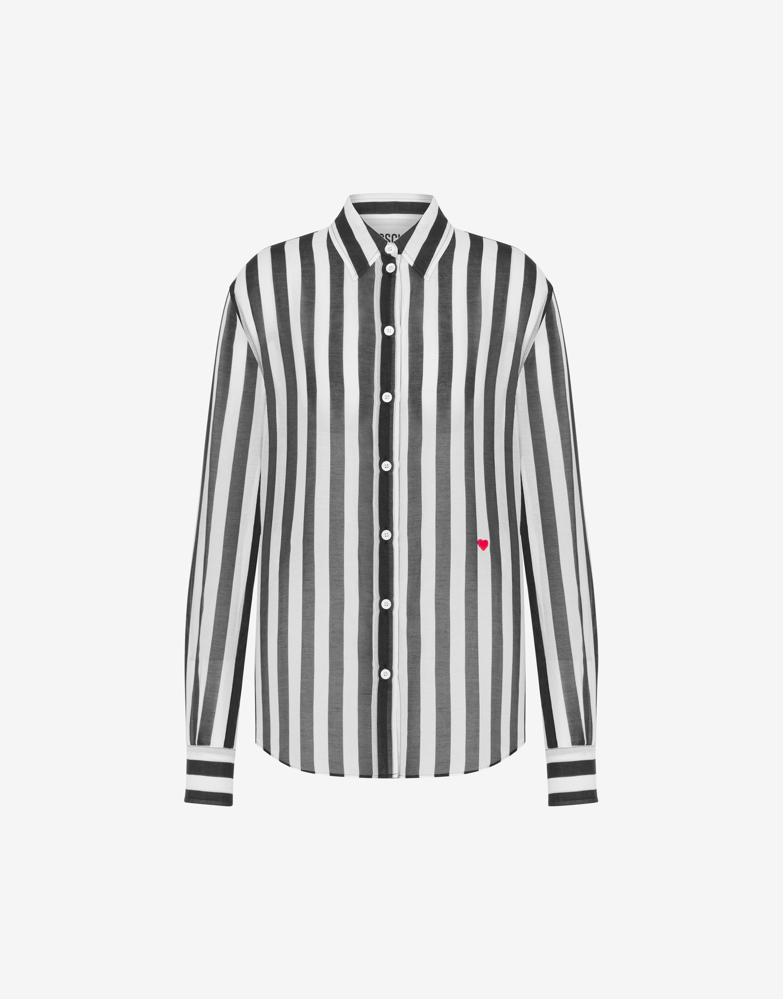 Archive Stripes棉和真丝平纹细布衬衫