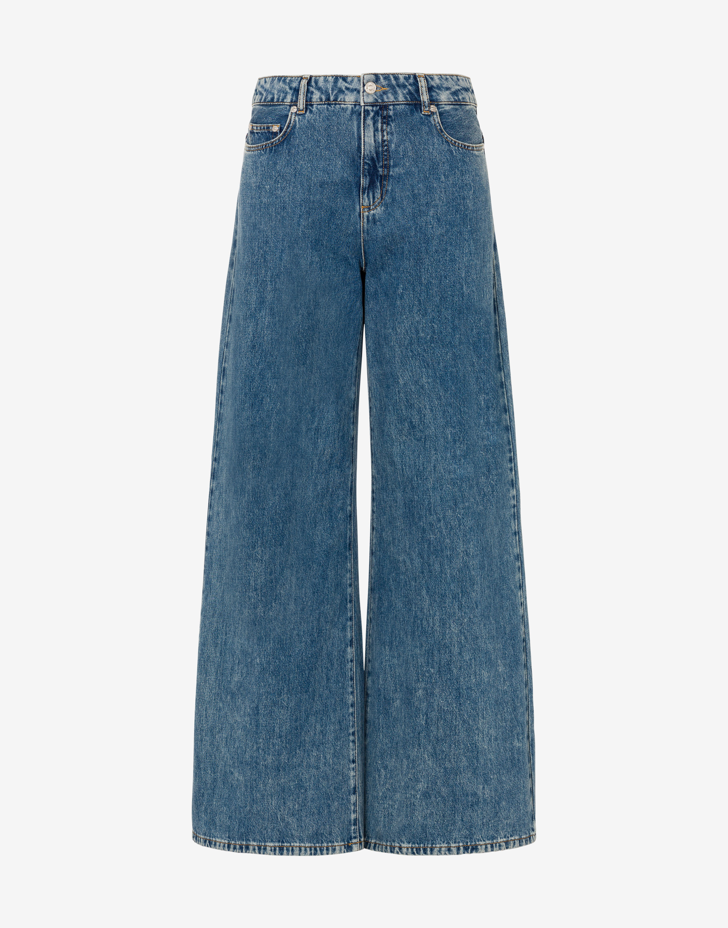Heart Stitchings denim wide trousers