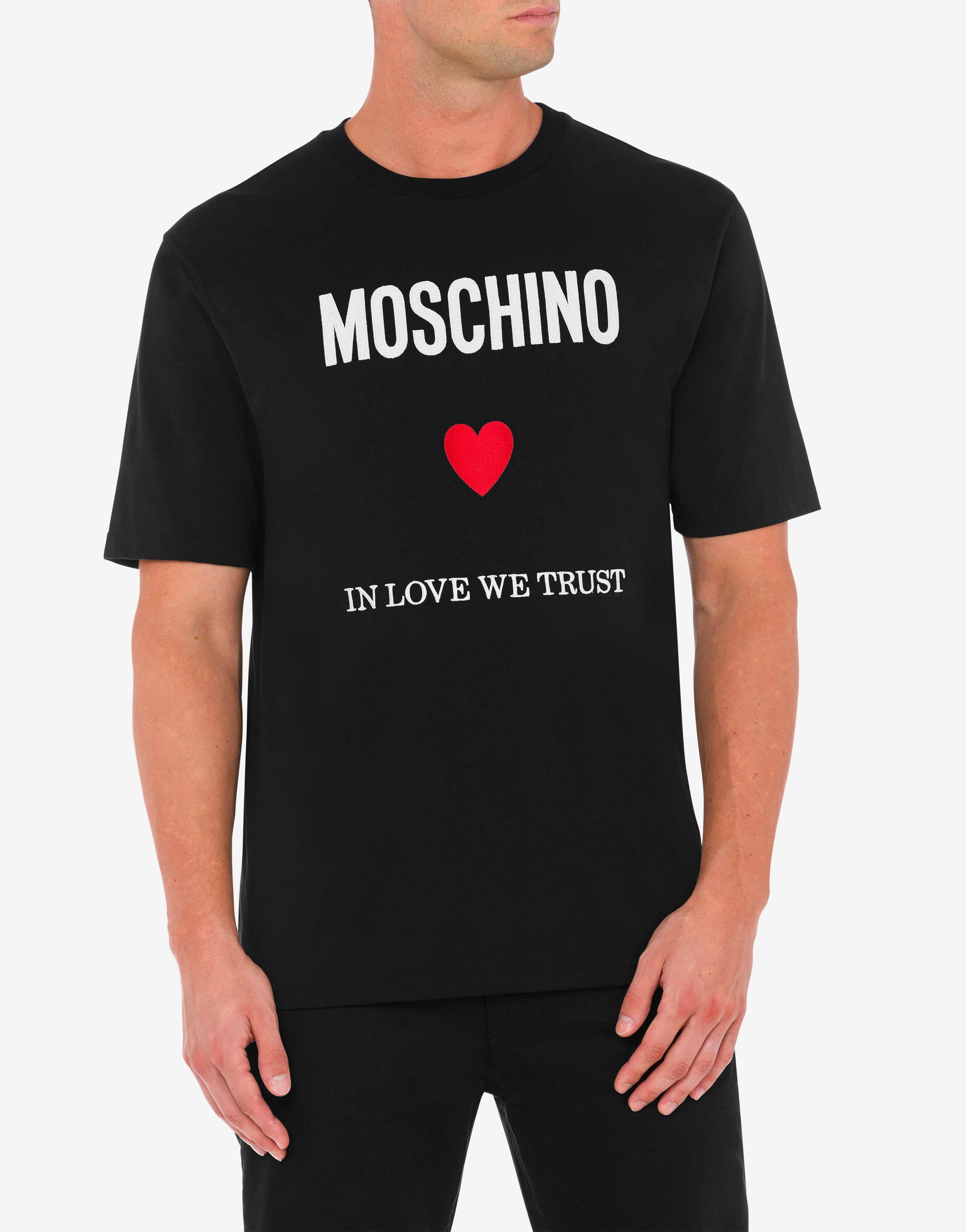 Moschino - T-shirt branca em algodão orgânico com o logótipo