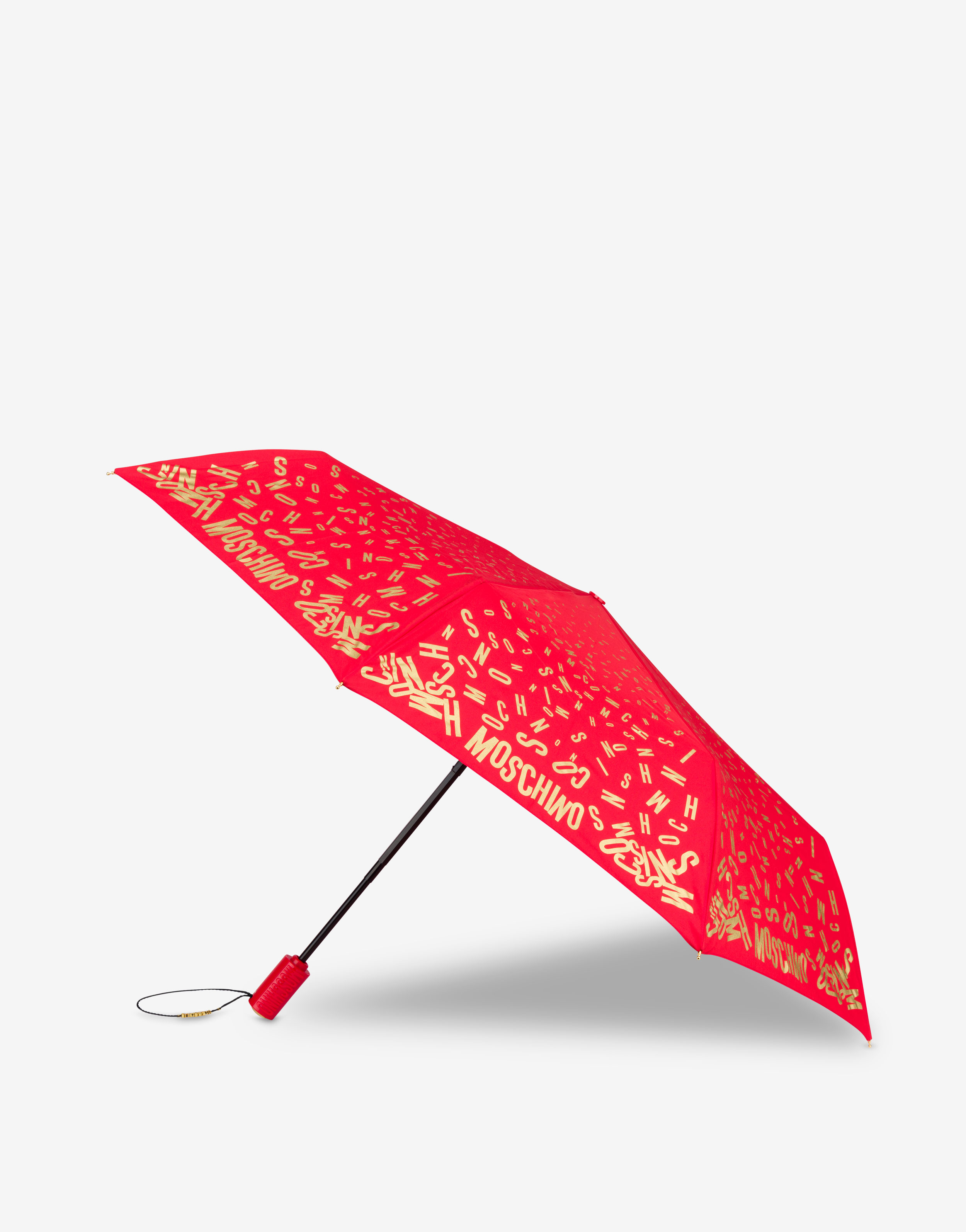NWT Moschino Teddy Bear Retractable Umbrella Set In Black 99% UV