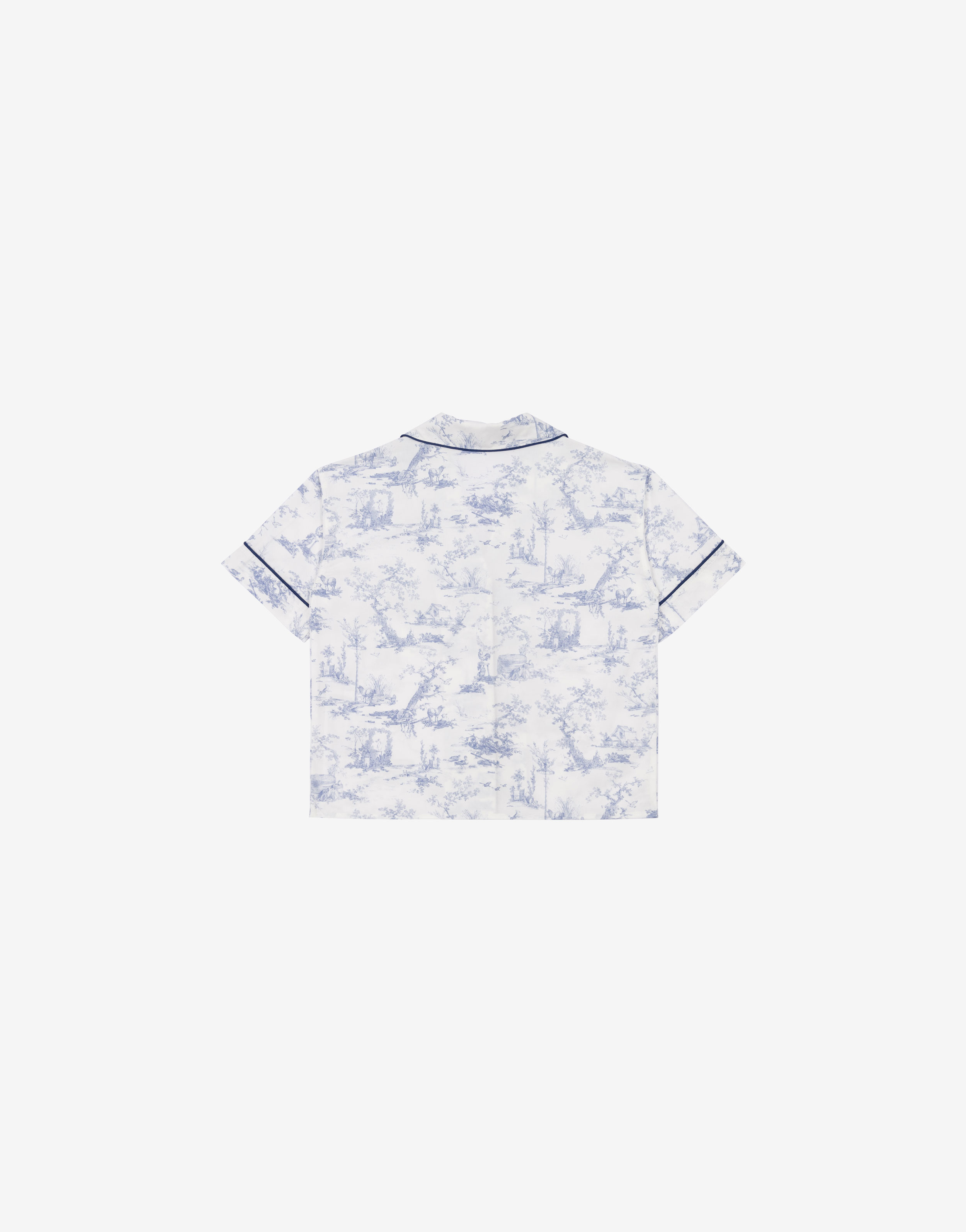 Kids' cotton shirt with Toile de Jouy print