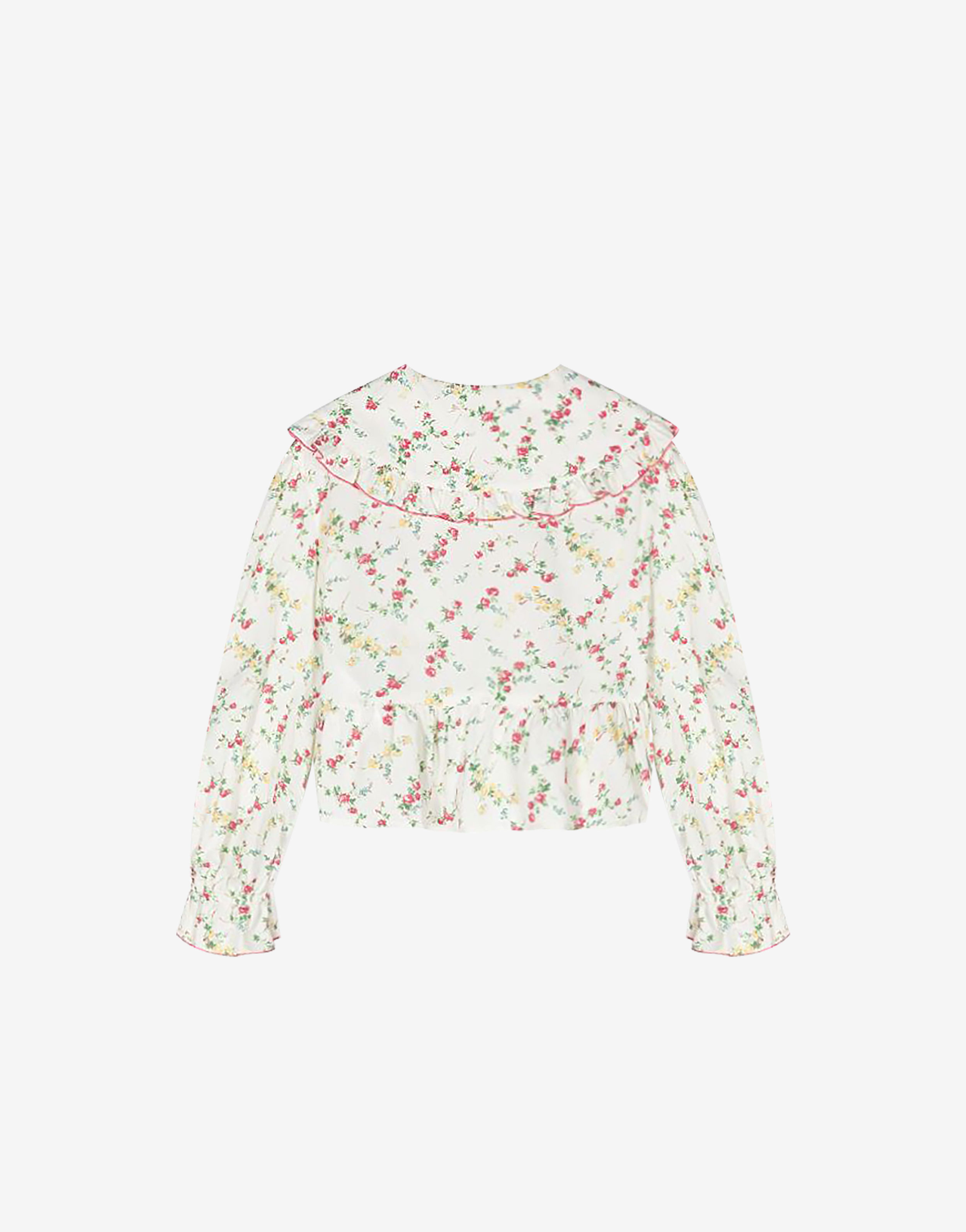 Kids' short shirt with all-over flowers