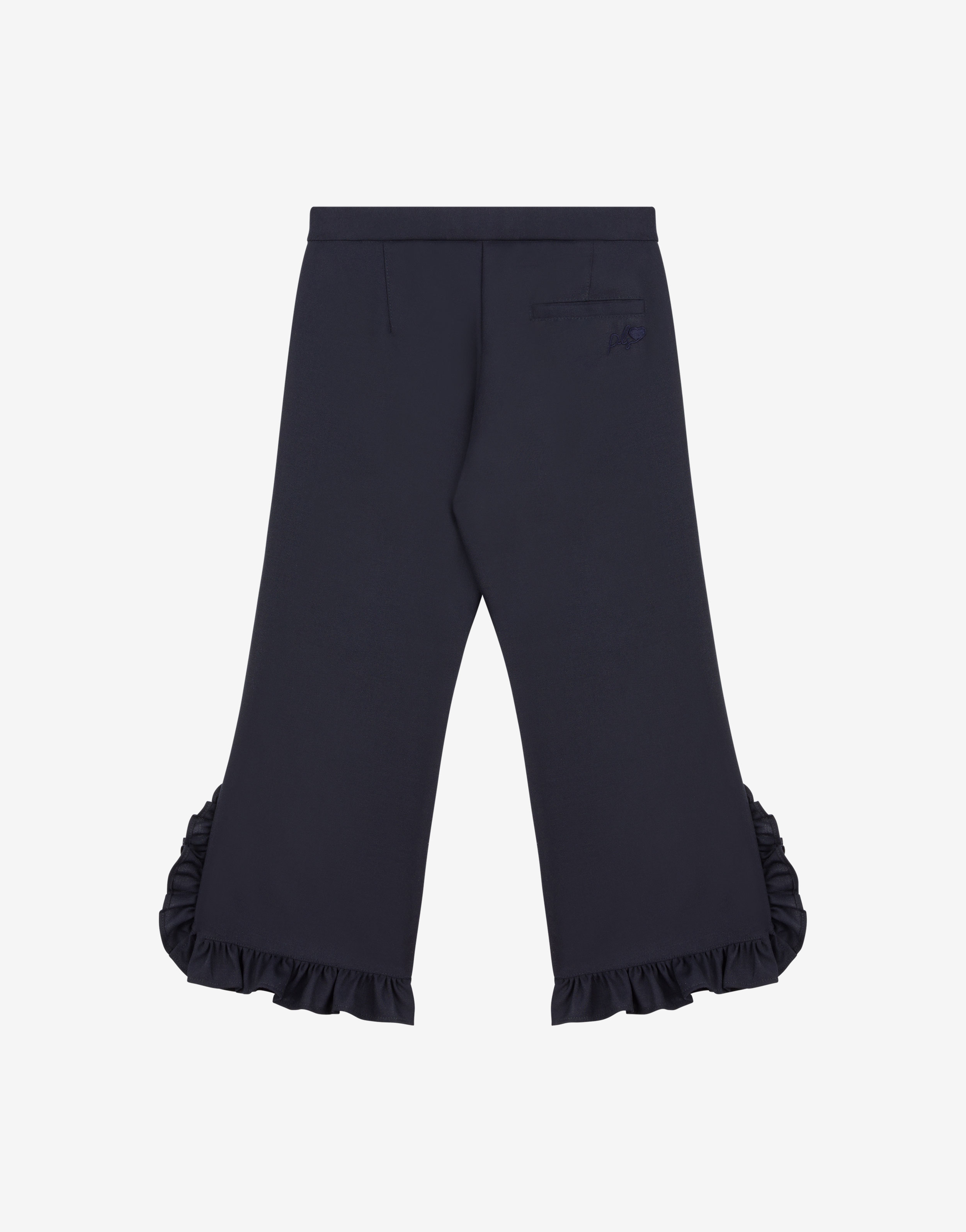 Kids' trousers with ruffles