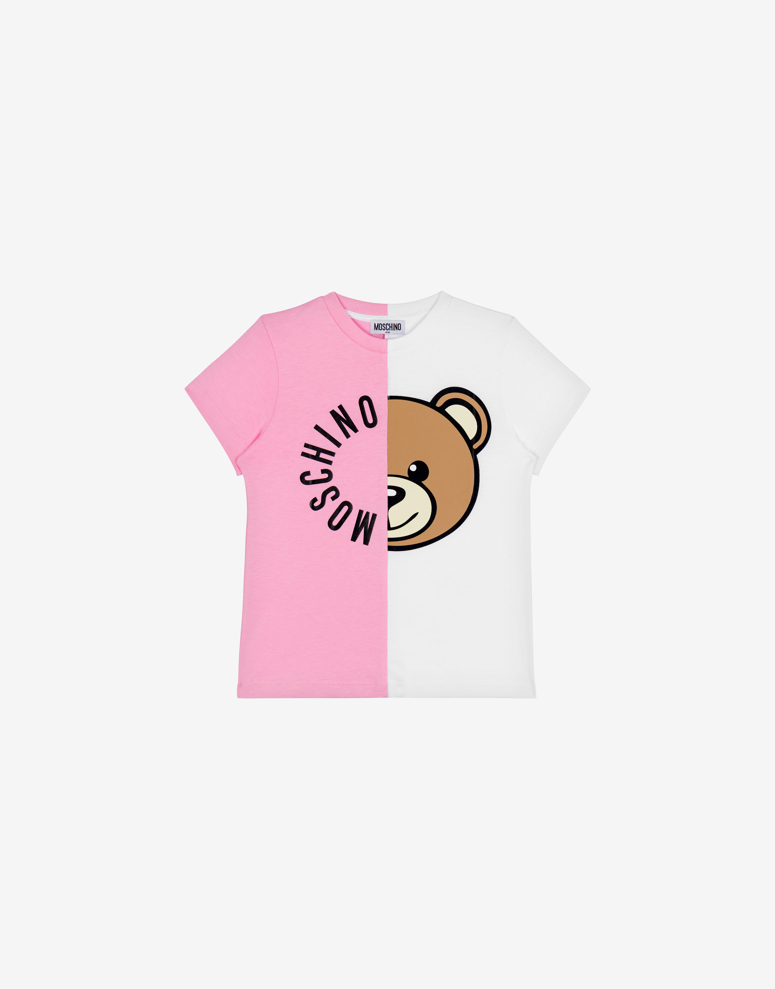 Teddy Bear cotton and wool sweater in pink - Moschino Kids