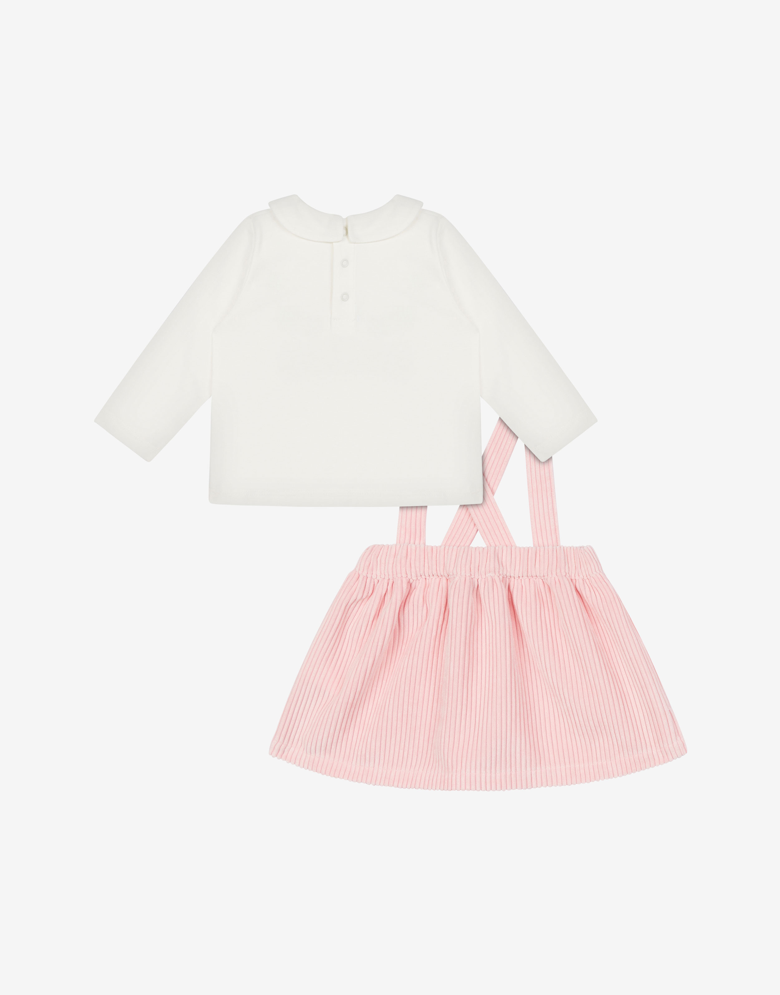 Teddy Balloons t-shirt and dungaree skirt co-ord set | Moschino