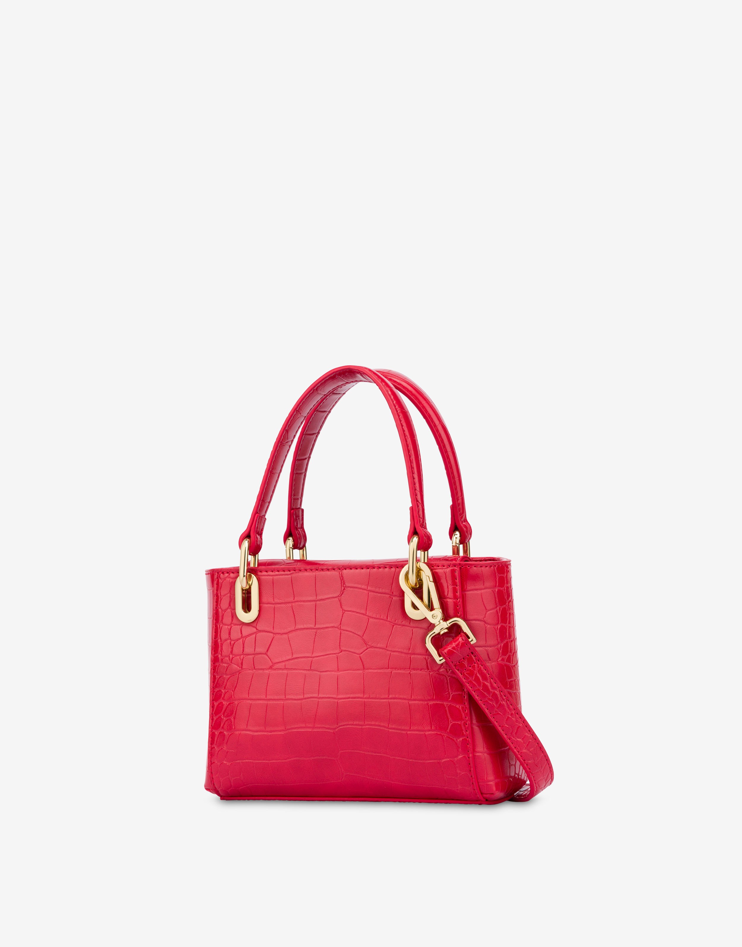 ESBEDA Wine Red Color Crocodile Textured Printed Handbag For Women