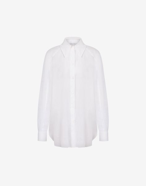 Oversized shirt in cotton organza