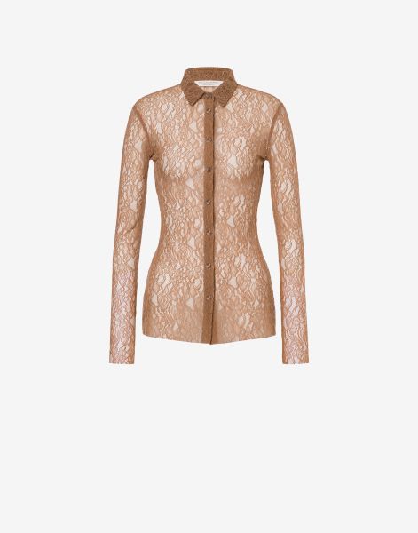 Stretch lace shirt