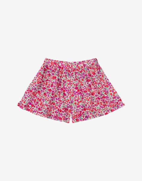 Kids' cotton shorts with flower print