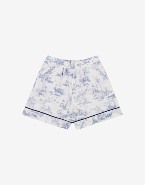 Kids' cotton Bermuda shorts with Toile de Jouy print