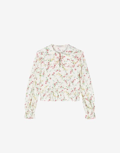 Kids' short shirt with all-over flowers