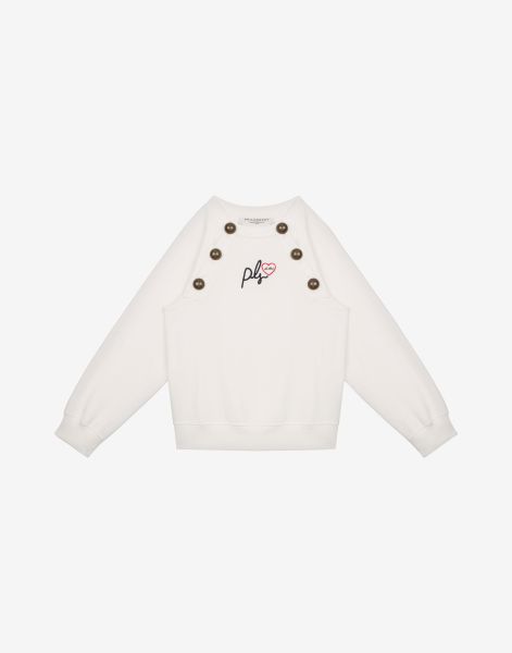 Sweat-shirt pour enfant en coton avec boutons