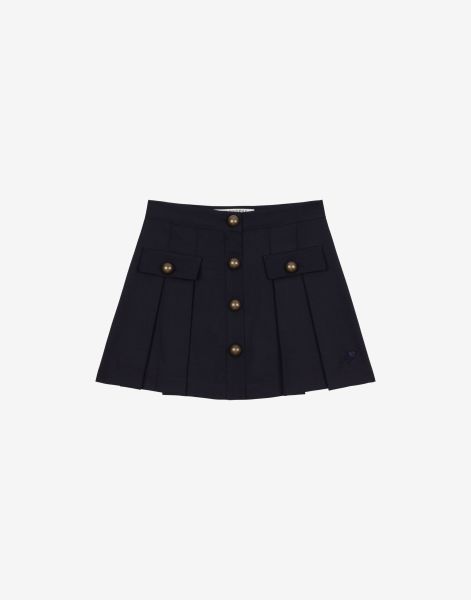 Kids' pleated skirt with buttons