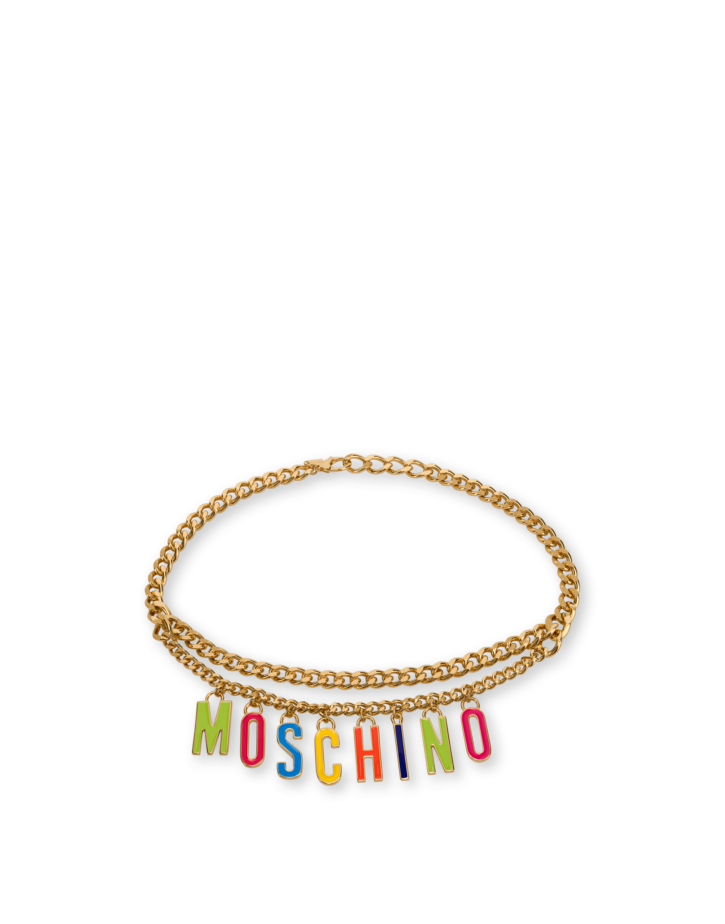 moschino gold chain belt